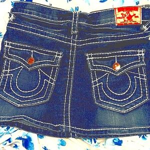True Religion denim skirt